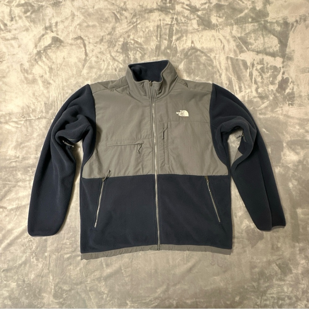 The North Face Denali Men’s XL Full Zip Fleece  Jacket Polartec Gray Blue